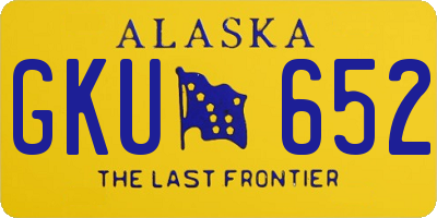 AK license plate GKU652