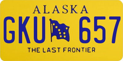 AK license plate GKU657