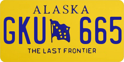 AK license plate GKU665
