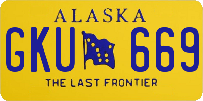 AK license plate GKU669