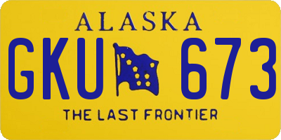 AK license plate GKU673