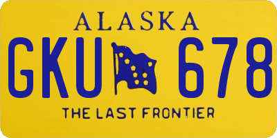 AK license plate GKU678