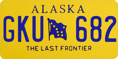 AK license plate GKU682