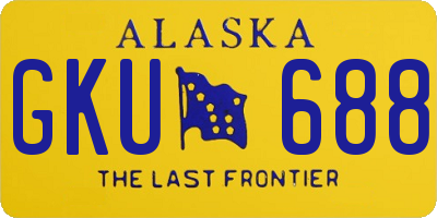 AK license plate GKU688