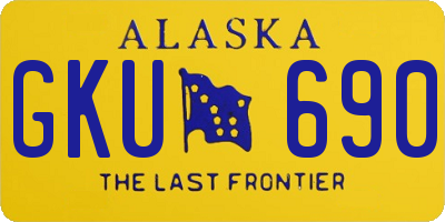 AK license plate GKU690