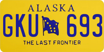 AK license plate GKU693