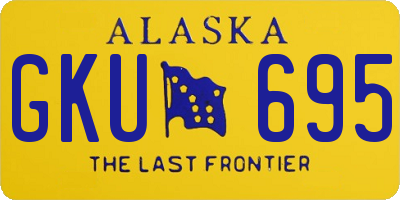 AK license plate GKU695