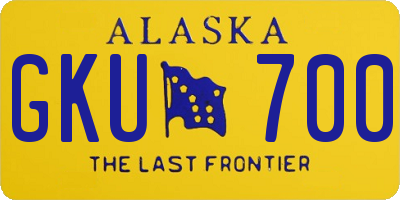 AK license plate GKU700