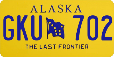 AK license plate GKU702