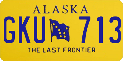 AK license plate GKU713
