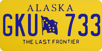 AK license plate GKU733