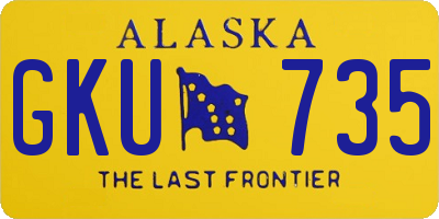 AK license plate GKU735