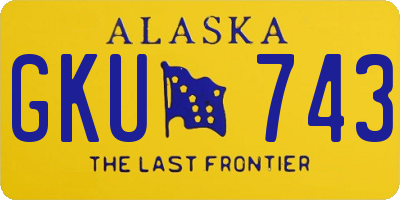 AK license plate GKU743