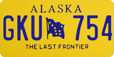 AK license plate GKU754