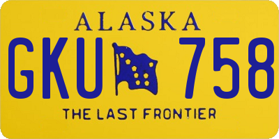 AK license plate GKU758
