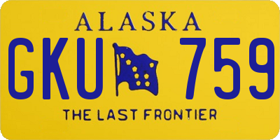 AK license plate GKU759