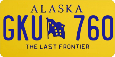 AK license plate GKU760