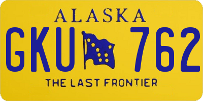 AK license plate GKU762