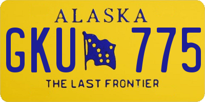 AK license plate GKU775