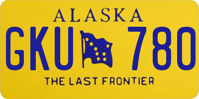 AK license plate GKU780