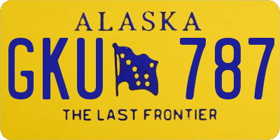 AK license plate GKU787