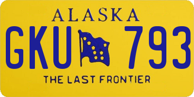 AK license plate GKU793