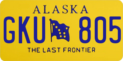 AK license plate GKU805