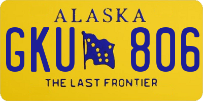 AK license plate GKU806
