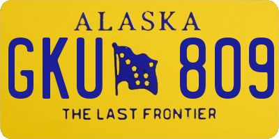 AK license plate GKU809