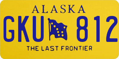 AK license plate GKU812