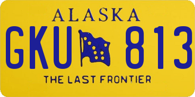 AK license plate GKU813