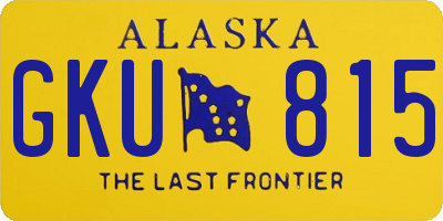 AK license plate GKU815