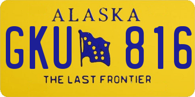 AK license plate GKU816