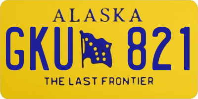 AK license plate GKU821