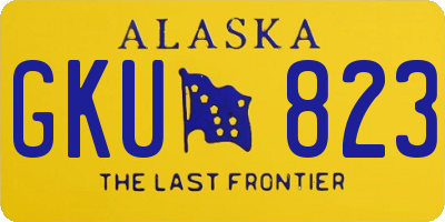 AK license plate GKU823