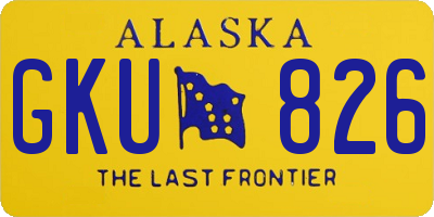 AK license plate GKU826