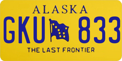 AK license plate GKU833
