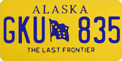 AK license plate GKU835