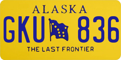 AK license plate GKU836