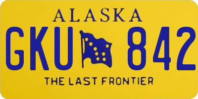 AK license plate GKU842