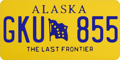 AK license plate GKU855