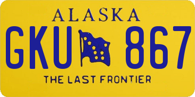 AK license plate GKU867
