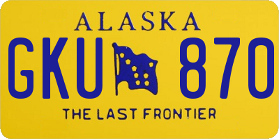 AK license plate GKU870