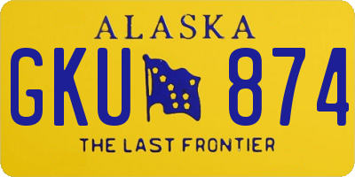 AK license plate GKU874