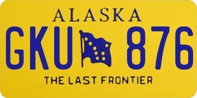 AK license plate GKU876