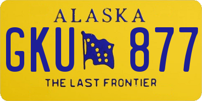 AK license plate GKU877