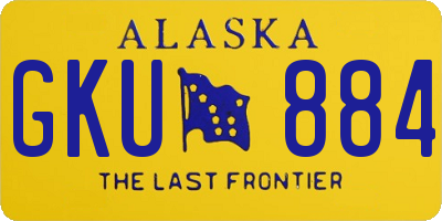 AK license plate GKU884