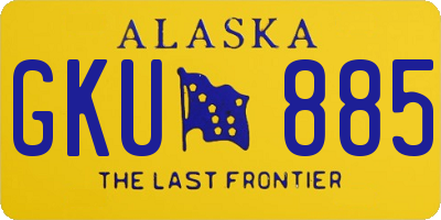AK license plate GKU885