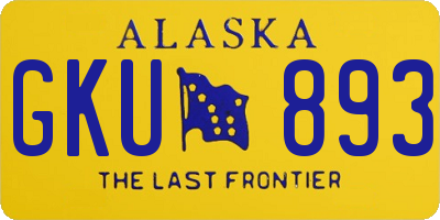 AK license plate GKU893