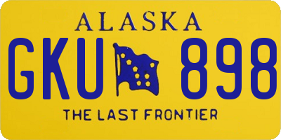 AK license plate GKU898
